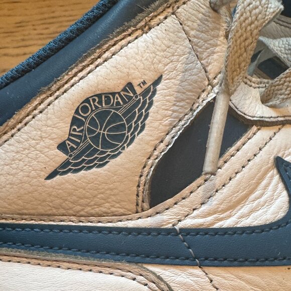 Air Jordan 1 Mid (White & Teal) size 6 Big Kids - Picture 7 of 8